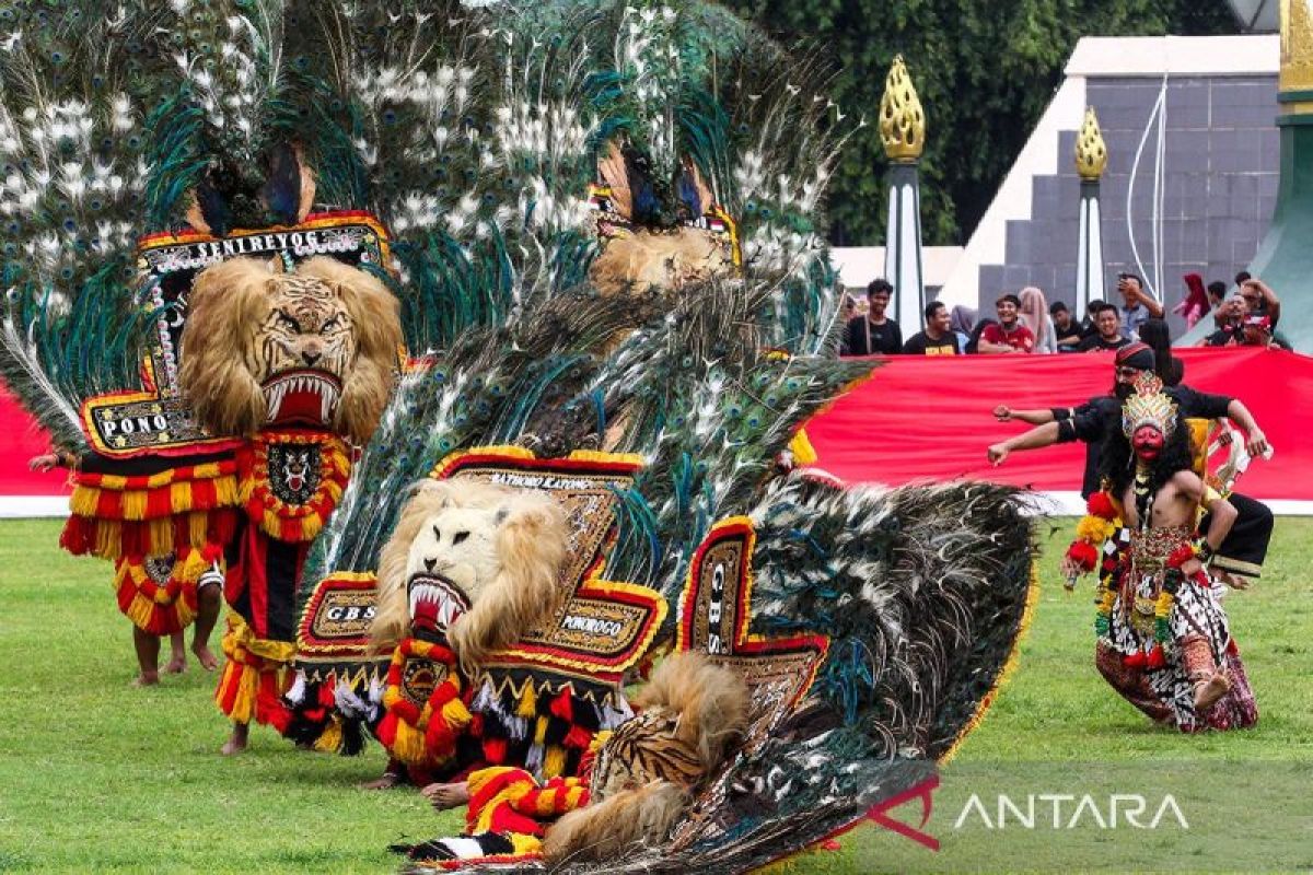 Reyog Ponorogo ditampilkan dalam syukuran penetapan warisan budaya